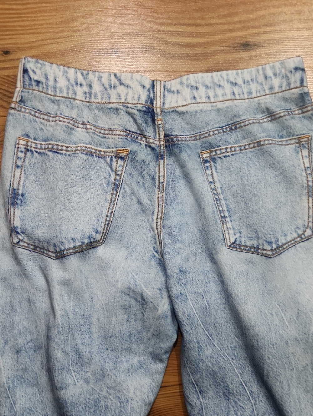 Elan Sweatpant Jogger Jeans Stretch Medium Cotton Pull On Blue Normcore Boho - Picture 5 of 7